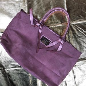 Victoria Secret suede like with metallic pink trim